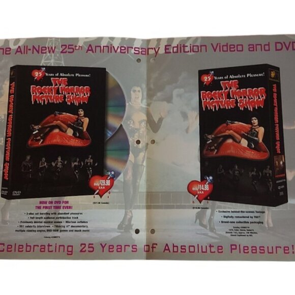 ROCKY HORROR PICTURE SHOW Video Store VHS & DVD Sale Brochure 2000 25th Annivers - Picture 3 of 3